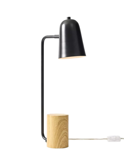west elm Liam Wood Base Table Lamp, Black - image 1