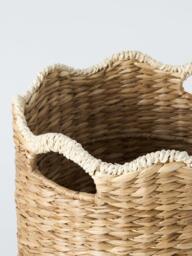 John Lewis Scallop Edge Bulrush Storage Baskets, Set of 2, Natural - thumbnail 3