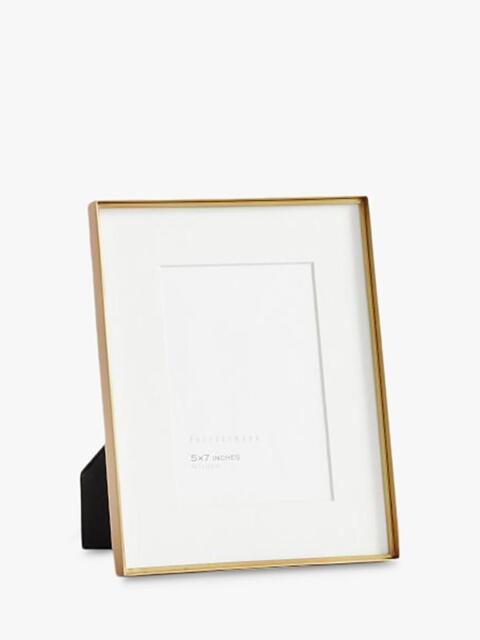 Pottery Barn Stowe Metal Photo Frame & Mount, Brass - image 1