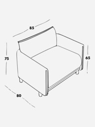 Cozmo Cozy Armchair, Dark Green Velvet Natural Piping - thumbnail 2