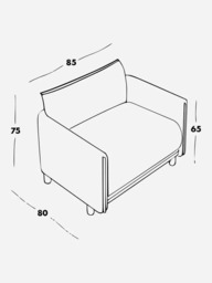 Cozmo Cozy Armchair, Dark Green Velvet Natural Piping - thumbnail 6