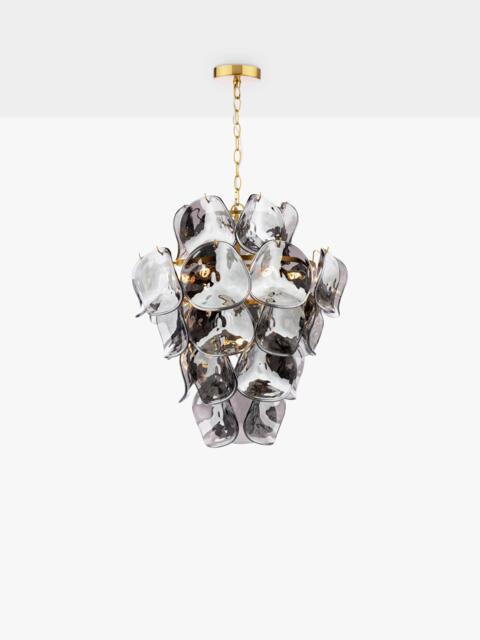Där Genoa 8 Light Pendant Ceiling Light, Brass/Smoke - image 1