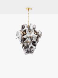 Där Genoa 8 Light Pendant Ceiling Light, Brass/Smoke