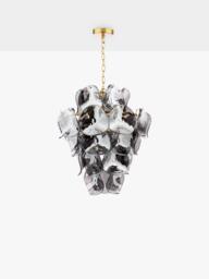 Där Genoa 8 Light Pendant Ceiling Light, Brass/Smoke - thumbnail 3
