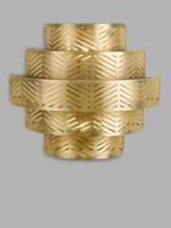 John Lewis Herringbone Wall Light, Antique Brass - thumbnail 1