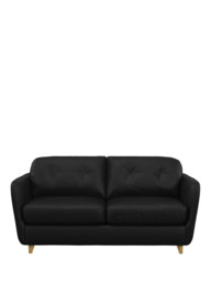 John Lewis Arlo Medium 2 Seater Leather Sofa Bed, Light Leg - thumbnail 5