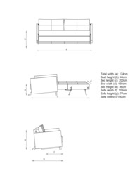 Innovation Living Cubed 160 Sofa Bed - thumbnail 2