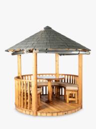 Breeze House Mara Signature Slate Effect Tile Roof Circular Gazebo, FSC-Certified (Scandinavian Redwood) - thumbnail 3