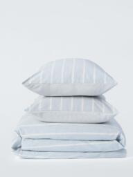 John Lewis Pyjama Stripe Pure Cotton Weave Duvet Cover Set - thumbnail 4