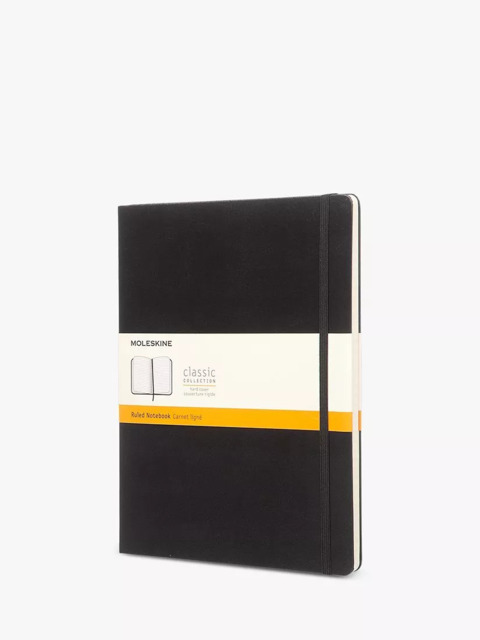 Moleskine Extra Large Hard Cover Lined Notebook, Black - image 1