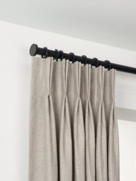 John Lewis Made to Order Select Curtain Pole with Rings and Disc Finial, Wall Fix, Dia.25mm - thumbnail 1