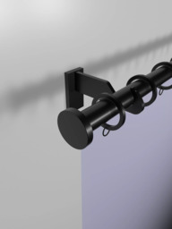 John Lewis Made to Order Select Curtain Pole with Rings and Disc Finial, Wall Fix, Dia.25mm - thumbnail 4