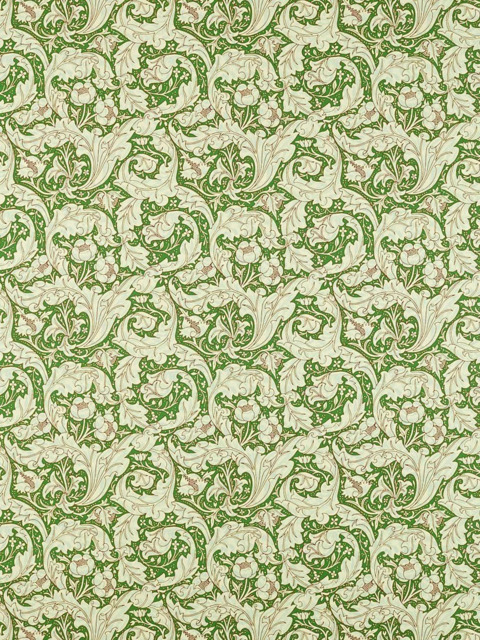 Morris & Co. Ben Pentreath Bachelors Button Made to Measure Curtains or Roman Blind, Leaf Green/Sky - image 1