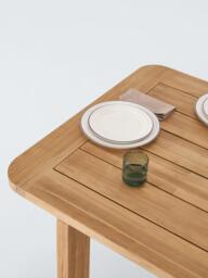 John Lewis Terra Teak Wood Rectangular Garden Dining Table, 201cm - thumbnail 4
