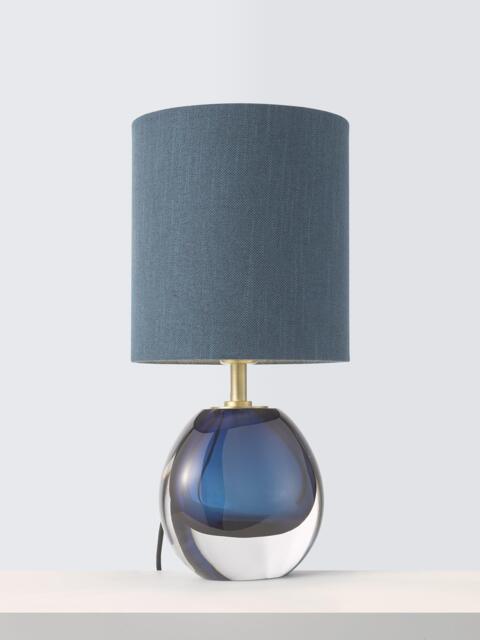John Lewis Redden Glass Base Table Lamp, Blue - image 1