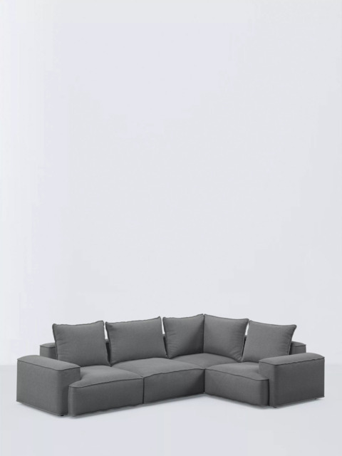John Lewis Border 5 Seater LHF Corner End Sofa - image 1