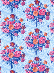 Harlequin x Sophie Robinson Dahlia Bunch Made to Measure Curtains or Roman Blind, Lapis/Carnelian/Spinel - thumbnail 1