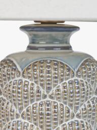 Neptune Dune Small Ceramic Base Table Lamp, Reactive Blue - thumbnail 2
