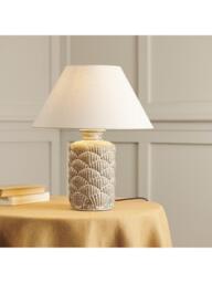Neptune Dune Small Ceramic Base Table Lamp, Reactive Blue - thumbnail 3