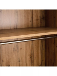 Julian Bowen Bali Double Wardrobe with 1 Drawer, Oak - thumbnail 6