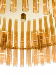 Där Imani 16 Glass Pendant Ceiling Light, Brass/Champagne - thumbnail 3