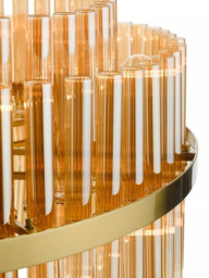 Där Imani 16 Glass Pendant Ceiling Light, Brass/Champagne - thumbnail 5