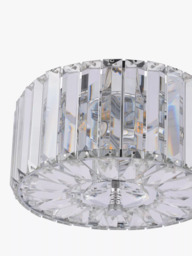 Laura Ashley Fernhurst 3 Bulb Flush Ceiling Light, Polished Chrome - thumbnail 5