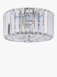 Laura Ashley Fernhurst 3 Bulb Flush Ceiling Light, Polished Chrome - thumbnail 4
