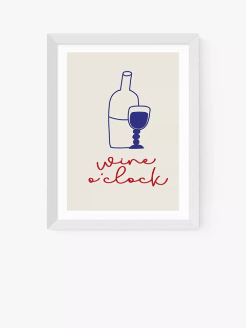EAST END PRINTS Inoui 'Wine O'Clock' Framed Print