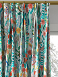Harlequin Hide And Seek Made to Measure Curtains or Roman Blind, Poppy/Marine/Ochre - thumbnail 4