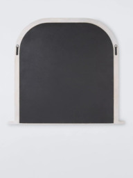 John Lewis Hand-Carved Coastal Wood Frame Overmantel Wall Mirror, 95 x 105cm, White Wash - thumbnail 3