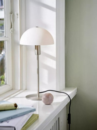 Nordlux Ellen Opal/Steel Table Lamp, Silver Grey - thumbnail 4