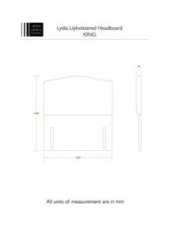 John Lewis Lydia Full Depth Upholstered Headboard, King Size - thumbnail 4