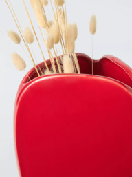 John Lewis X Collagerie Stoneware Vase, Red - thumbnail 4