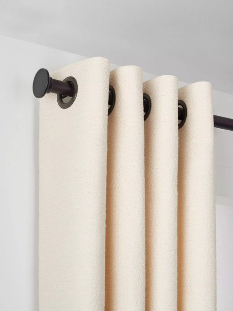 John Lewis Select Classic Eyelet Curtain Pole with Disc Finial, Wall Fix, Dia.25mm - image 1