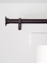 John Lewis Select Classic Eyelet Curtain Pole with Disc Finial, Wall Fix, Dia.25mm - thumbnail 3