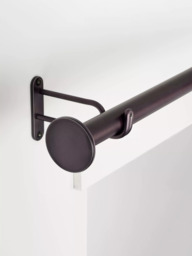 John Lewis Select Classic Eyelet Curtain Pole with Disc Finial, Wall Fix, Dia.25mm - thumbnail 4
