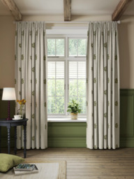 John Lewis Ariana Embroidered Pair Lined Pencil Pleat Curtains - thumbnail 2