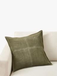 Pottery Barn Pieced Suede Cushion Cover - thumbnail 1