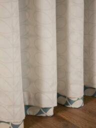 Orla Kiely Sycamore Stripe Pair Lined Eyelet Curtains, Duck Egg - thumbnail 4