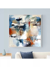 John Lewis Natasha Barnes 'Continuation' Framed Canvas Print, 104 x 104cm, Multi - thumbnail 2