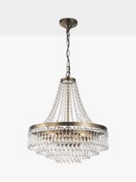 John Lewis La Scala Statement Swag Chandelier Ceiling Light, Satin Bronze - thumbnail 1