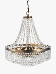 John Lewis La Scala Statement Swag Chandelier Ceiling Light, Satin Bronze - thumbnail 4