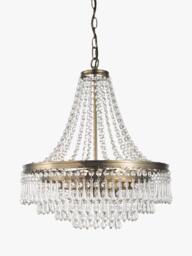 John Lewis La Scala Statement Swag Chandelier Ceiling Light, Satin Bronze - thumbnail 5