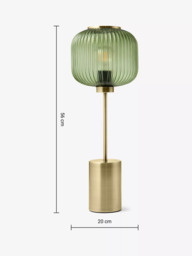 MADE Briz Textured Glass Table Lamp, Green - thumbnail 3