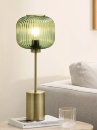 MADE Briz Textured Glass Table Lamp, Green - thumbnail 2