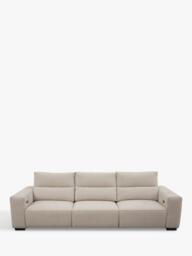 John Lewis Slider Large 3 Seater Sofa, Natural Chenille - thumbnail 1