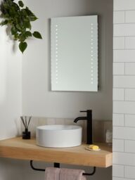 John Lewis Pixel Wall Mounted Illuminated Bathroom Mirror, Medium - thumbnail 2