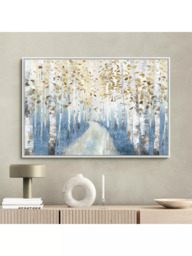 John Lewis Allison Pearce 'New Path I' Framed Canvas Print, 86 x 126cm, Blue/Multi - thumbnail 2