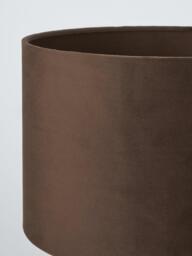 John Lewis Velvet Drum Lampshade, - thumbnail 3